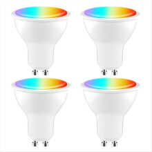 Tuya GU10 Smart LED Bulb Dimmable 5W AC200-240V WIFI+Bluetooth Life App Control Work with Home 4PCS
