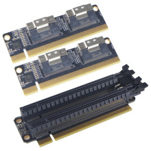 PCIe 4.0 X16 to 2 Ports NVMe Expansion Card PCI-E 16x SlimSAS 8i X2 SFF8654 Graphics SSD Adapter