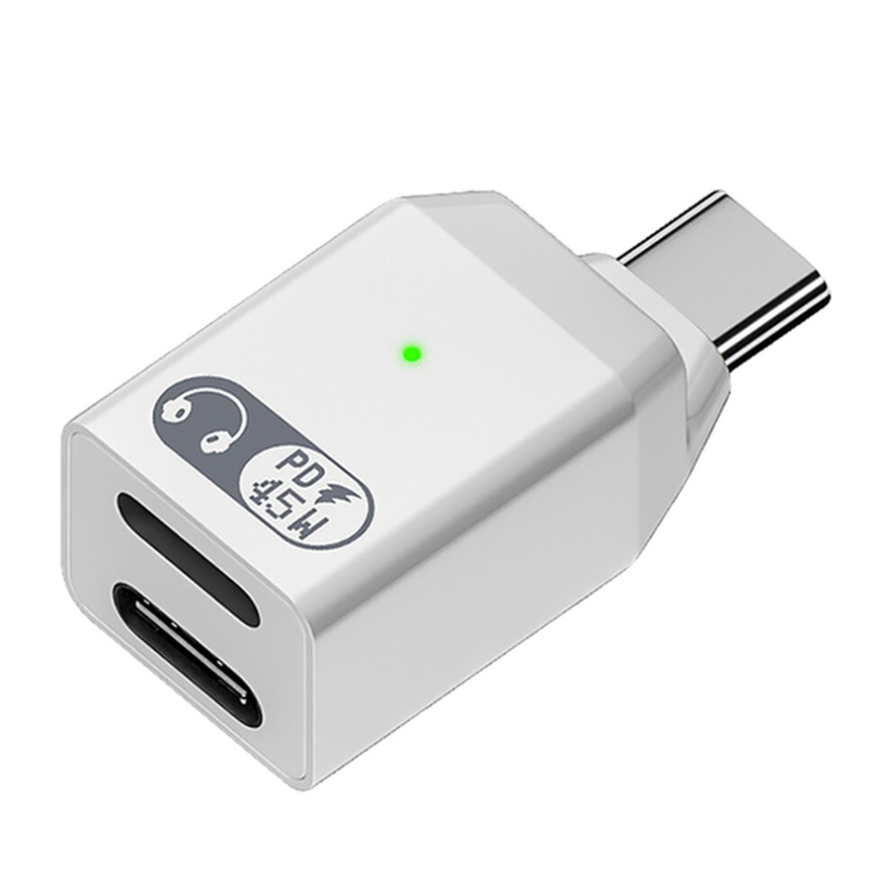Photos - Cable (video, audio, USB) 2-in-1 Headphone and Charger Adapter PD 60W Fast Charging Type C USB Splitter for 16 B