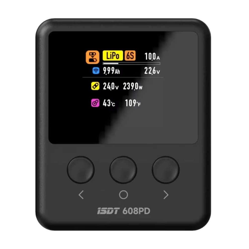 608Pd Dc 240W/10A Usb C 140W/5A Smart Digital Charger /Lilon/Lipo/Lihv/Nimh/Pb Rc Drone Battery 4852902524629