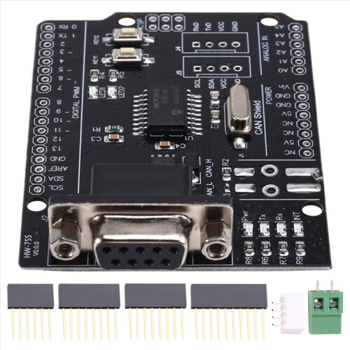 MCP2515 CAN Bus Shield Board Module SUB-D Connector Standard UART IIC SPI LED Indicator Controller 4.8-5.2V 1