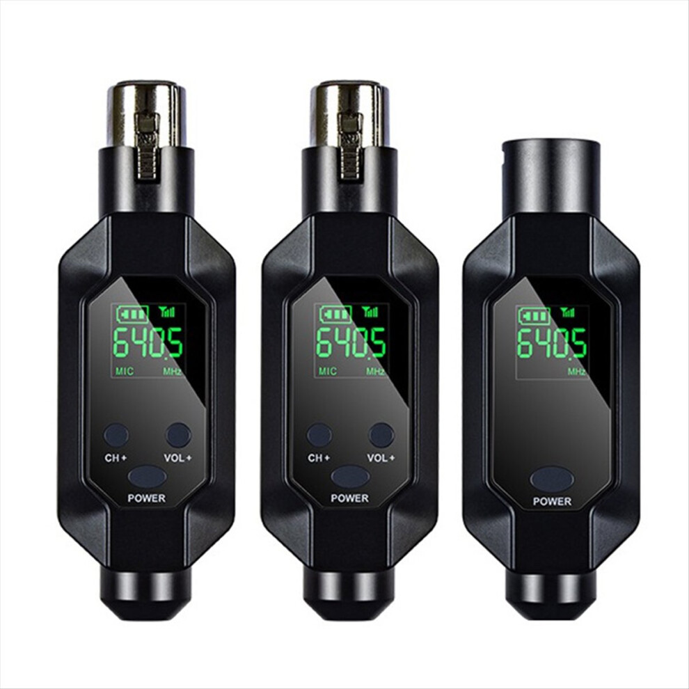 Wireless Microphone Converter Xlr Transmitter And Receiver For Dynamic Guitar Transmission Adapter Black 4852299511653