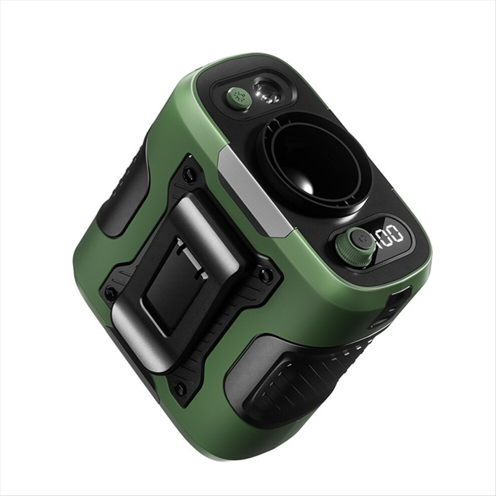 Portable Waist Fan 6000Mah Rechargeable Outdoor Neck&Waist Clip With Strong Wind Power Bank & Lighting For Camping A 4852299537516