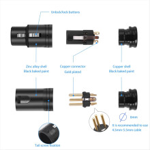 Kompakter XLR-Mikrofon-Lötadapter (männlich/weiblich), verstellbarer 90-Winkelstecker, 3-polige Enden
