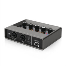Professioneller Audiomixer USB-Interface-Soundkarte DJ-Equipment Aufnahmestudio E-Gitarren-Konverter