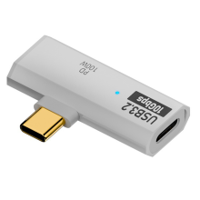 USB 3.2 10 Gbit/s USB-C auf Dual-Typ-C OTG-Datenadapter (Stecker/Buchse) mit 100 W Schnellladefunktion und Kopfhöreranschluss (Weiß)
