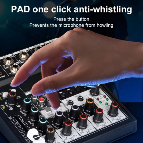 Portable Bluetooth Audio Mixer Console 5 Channels Soundcard USB Play Record Computer Playback Mini Broadcast 2