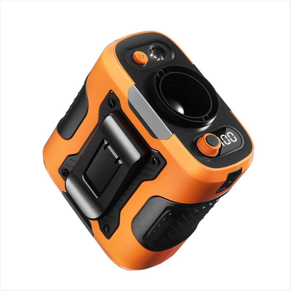 Portable Waist Fan 6000Mah Rechargeable Outdoor Neck&Waist Clip With Strong Wind Power Bank & Lighting For Camping C 4852299537509