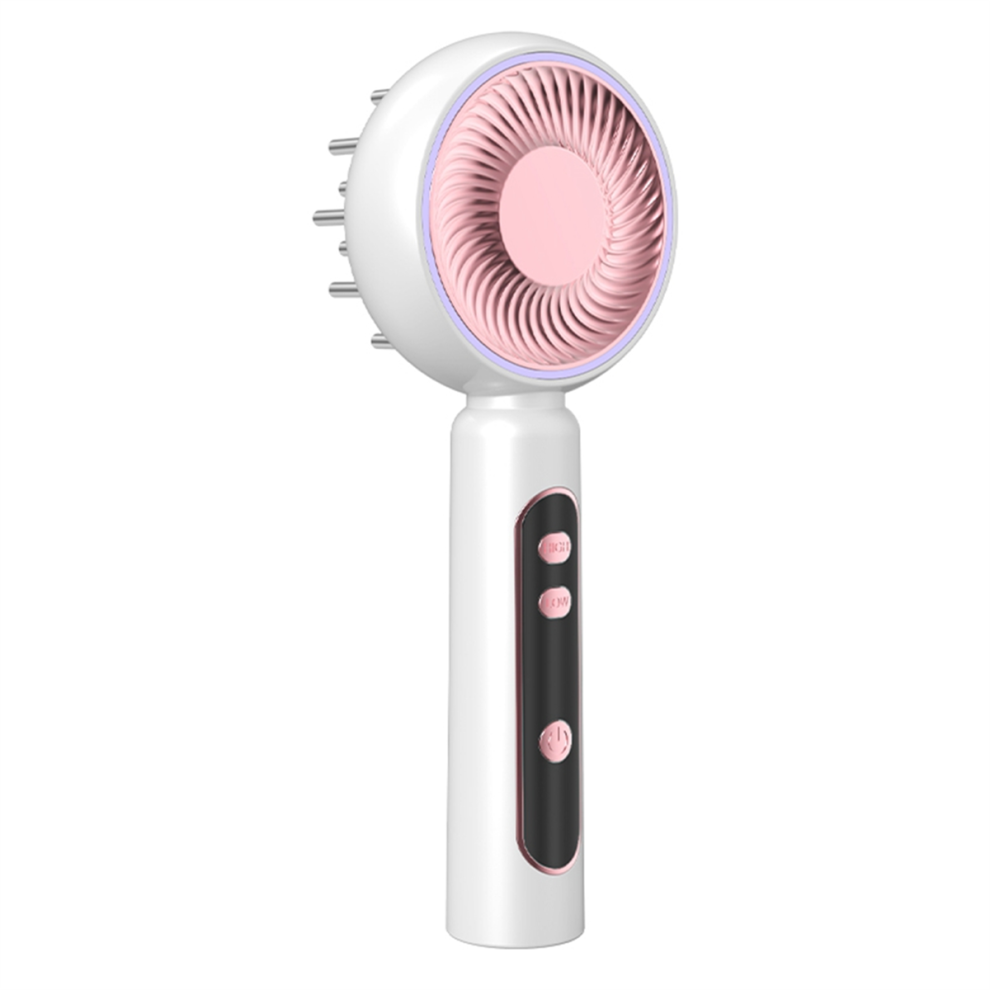 Exogio Unisex Red Electric Massage Comb, Vibration Hair Scalp Brush, Promote Growth Multifunctional Light Nourish