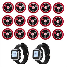 Wireless CallingSystem Button 2Watch Waiter Pager 15 Restaurant Table Call Transmitter CallingSystem(UK)