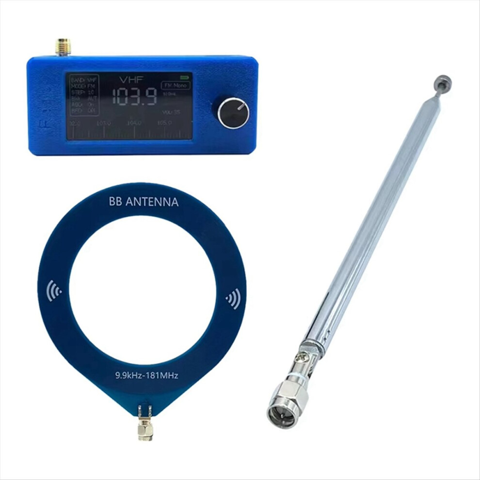 Photos - Radio / Clock SI4732 0.5-108mhz Portable Radio LSB USB AM FM FM/AM with 2pcs Antenna All Band Receiver Blue