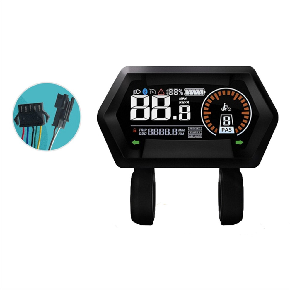 Photos - Climbing Gear M9 Electric Bicycle LCD Display 24V-72V Scooter Color Meter for Snowmobile Speedometer SM5+2PIN