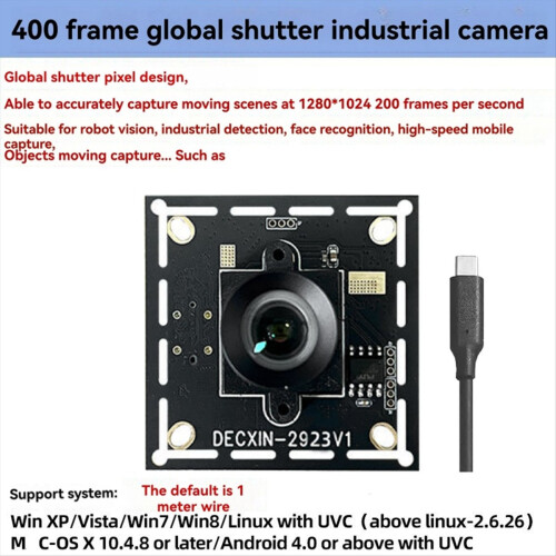 USB3.0 Global Shutter Camera 1.3MP 8mm Industrial Module 400 Frames Driver-Free for WINXP/7 8 10 LINUX Android 1