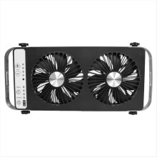 12V DC Rv Silent Roof Fan Portable Removable Bed Car Mute Two-Way Exhaust Sunroof Row Radiator Cooling Black
