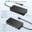 For Pro7/8/9/X/11 Docking Station 12 in 1 Multi-Function Gigabit Network Port 100WPD Power Supply 5