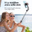NEW Gimbal Stabilizer Selfie Stick Foldable Wireless Tripod with Bluetooth Shutter Monopod for IOS Android 4
