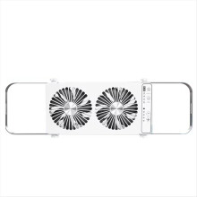 12V DC Wohnmobil-Dachlüfter, leise, tragbar, abnehmbares Bett, geräuschlos, Zweiwege-Abluft, Schiebedach, Reihenkühler, weiß