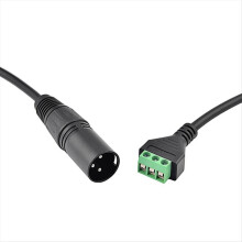 2er-Pack XLR-Stecker auf 3-poligen Schraubanschluss, lötfrei, Adapterkabel für Studiomikrofone, Lautsprecher und Live-Aufnahmen