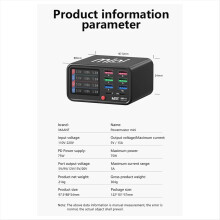 Aant Mini Desktop Charging Station 8 Ports Fast Multi-Functional 18W PD/QC Charger EU PLUG
