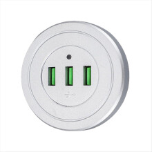 3-Port-USB-Hub, Desktop-Ladegerät, integrierte Ladestation für Mobiltelefone, Datenkabel-Splitter, Schreibtisch-Organizer