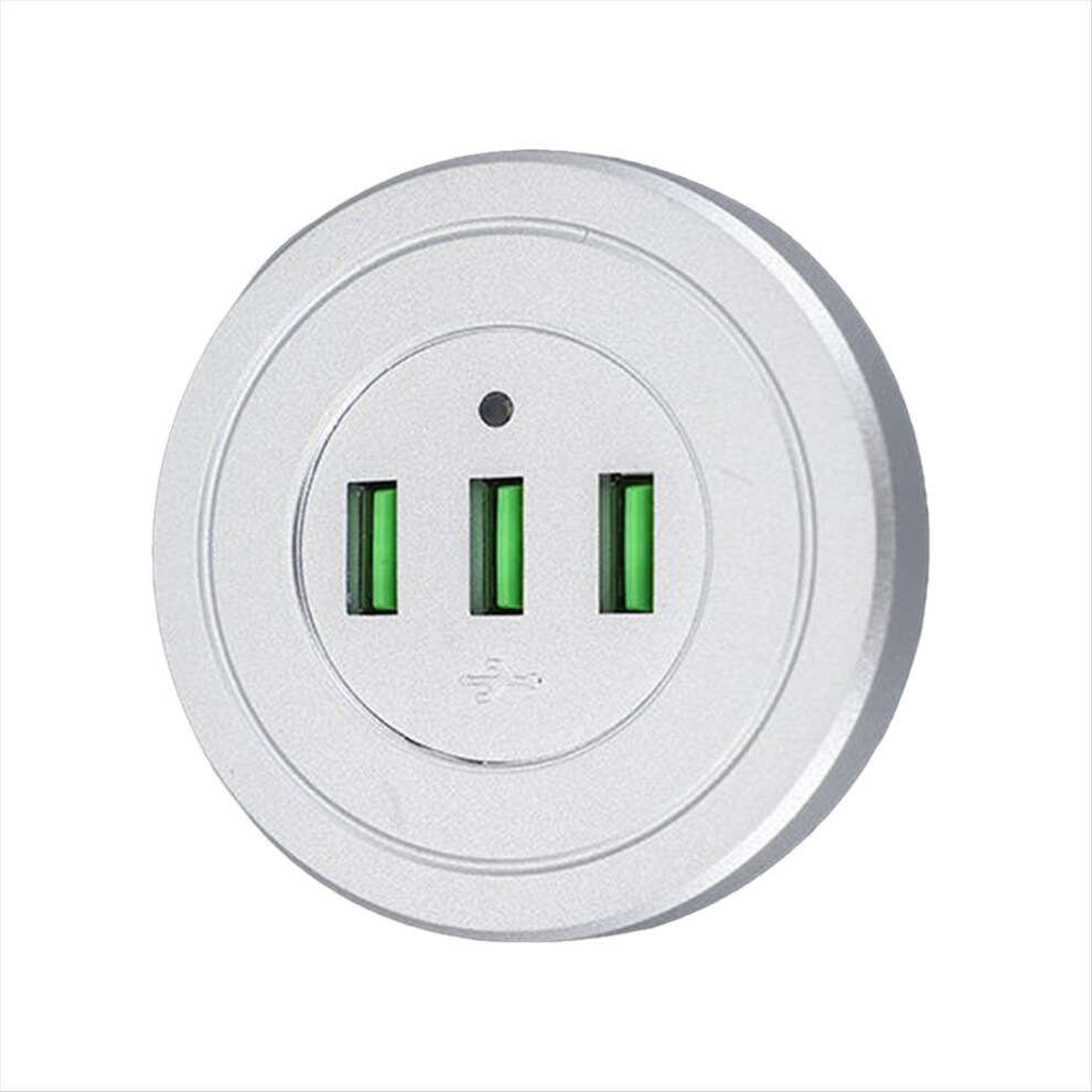 3-Port Usb Hub Desktop Charger Embedded Charging Station For Mobile Phones Data Line Splitter Desk Organizer Exogio