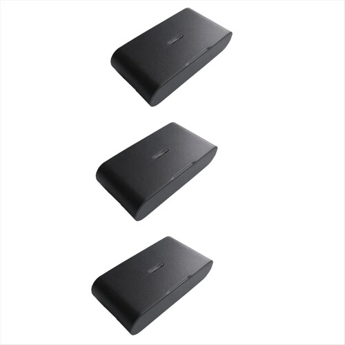 3pcs 433MHz Wireless Vibration Glass Break Detector, Adjustable Sensitivity, Compatible with Alarm Systems Black