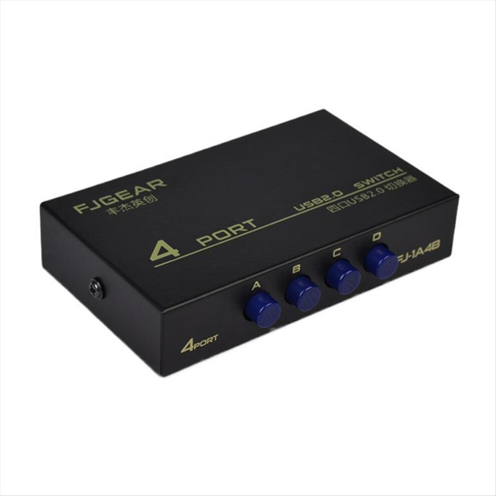 Photos - Card Reader / USB Hub USB 4 Ports Share Switch Switcher Box Hub Sharing Adapter for PC Scanner Printer Accessory
