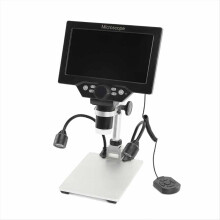 7-Zoll-LCD-Digitalmikroskop mit 1200-fachem Zoom, 12 MP hoher Auflösung für Löt- und Leiterplatteninspektion, stufenlose Vergrößerung A