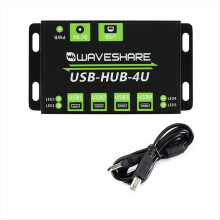 Industrial Grade Multifunctional USB HUB Extending 3-Port Hub+100M Ethernet Port USB-HUB-3U-ETH with Power EU Plug
