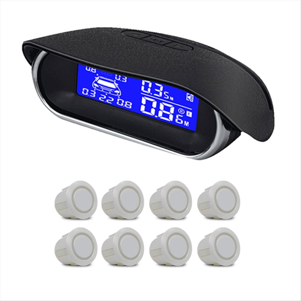 Car Parking Sensors 8 Weatherproof Rear Front View Reverse Backup Radar Kit System Lcd Display Monitor B 4852902581844