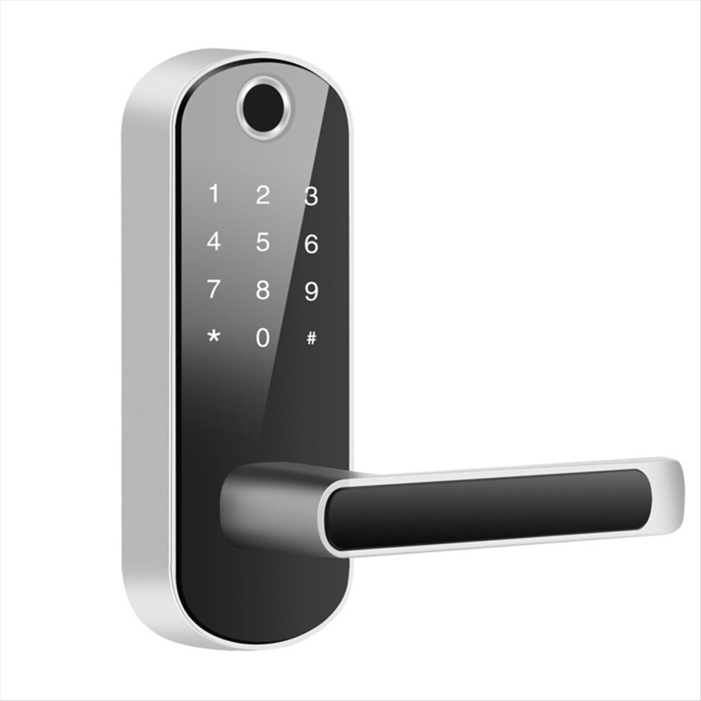 Tuya Wifi Smart Fingerprint Door Lock App Remote Control Keyless Wifi Digital Touchscreen Nfc Ip67 Silver 4852902576628