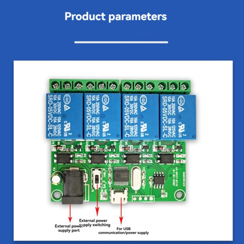 LCUS-4 4 Channel USB Relay Module Smart Switch Intelligent Control 2