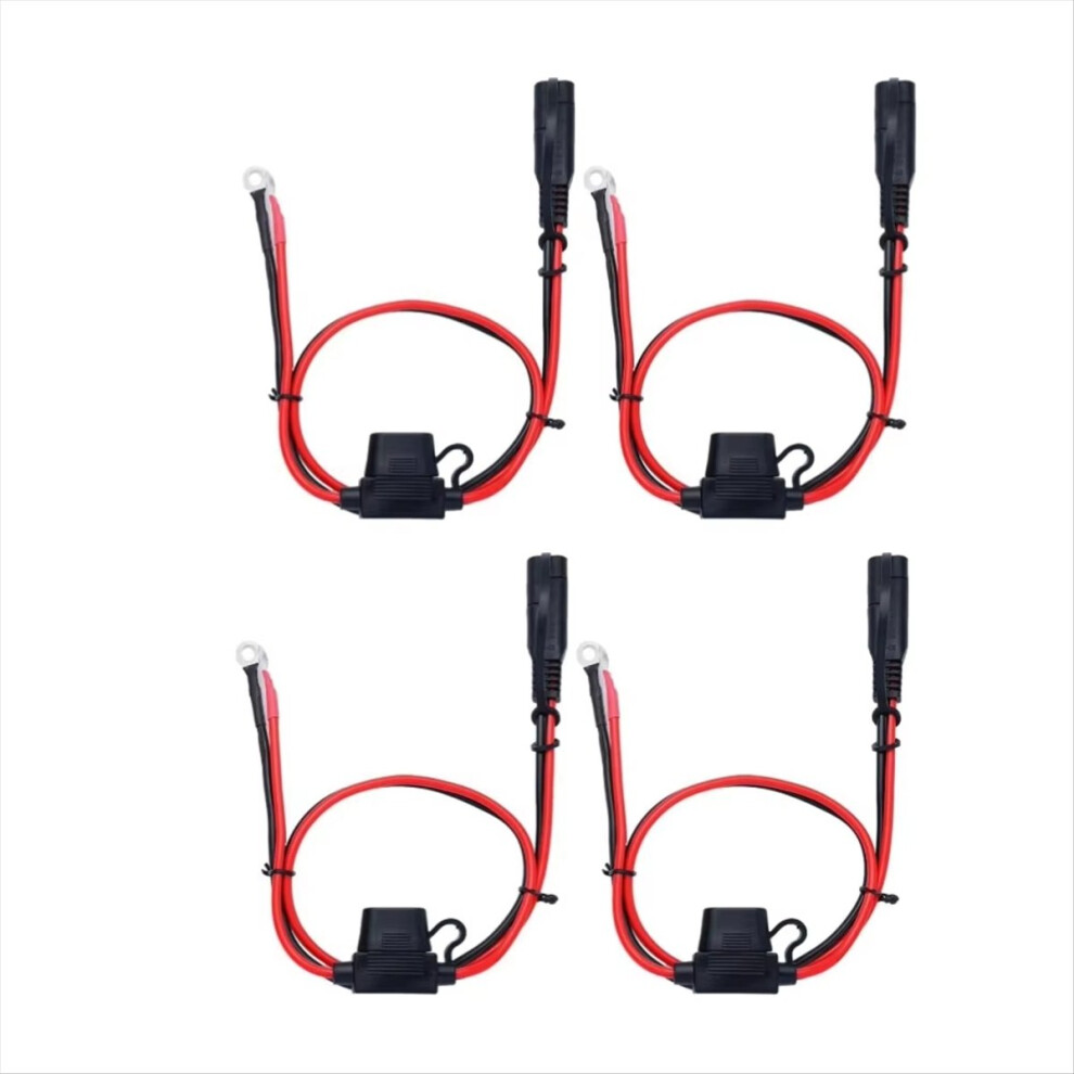 16Awg 12V Charger Cable For Motorcycle Battery Terminal To Sae Quick Extension Cord Connector 4852902507486