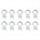 10pcs KU High-Frequency Head Clamp LNB Bracket for Satellite Dishes 20mm Plastic Multiple Dish Sizes 1