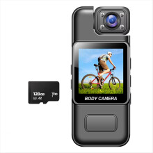 HD Camera with 128GB SD Card Portable Digital Video Recorder Infrared Night Vision for Sport DV Riding