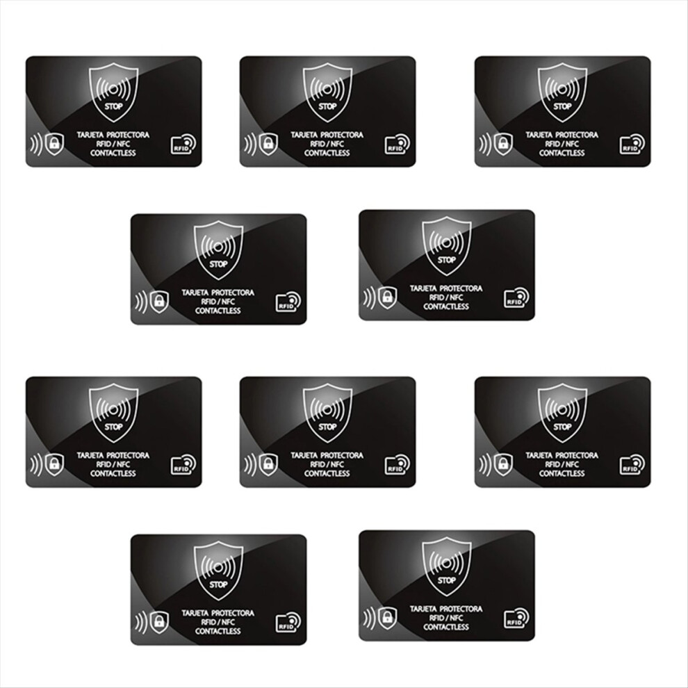 10Pcs Rfid Blocking Card Holder Nfc Anti-Theft Shield Case Ic Bank Protection Secure Wallet Blocker 4852710087330