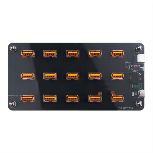 15 Port Transparent Design Micro-USB Atmosphere Night Light Power Supply Base
