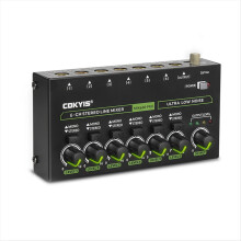 MIX600 PRO 6-Kanal-Stereo-Line-Mixer mit RGB-Beleuchtung, High-Fidelity-Audio für Studio- und professionelle Anwendungen, EU-Stecker