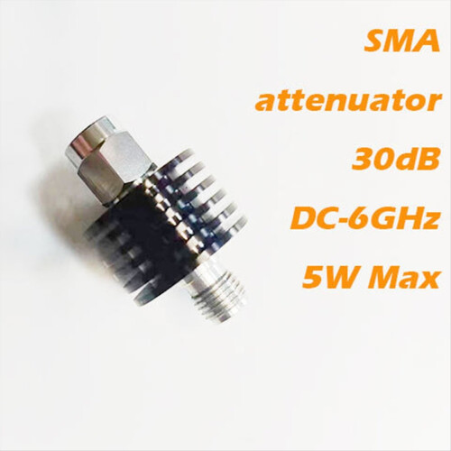 30dB SMA Attenuator 5W DC-6GHz Max Handheld Spectrum Analyzer Accessories 1