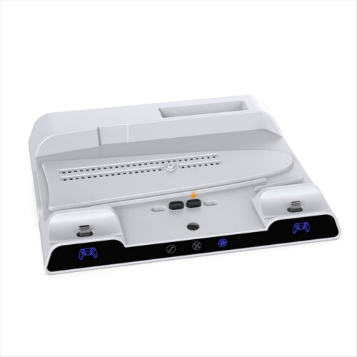 Für /Slim/Pro Multifunktions-Kühlbasis mit Dual-Wireless-Controller-Ladegerät und mobilem Festplatten-Speichergestell