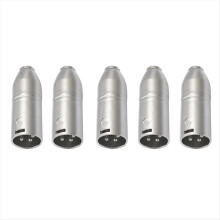 5 Stück 3,5-mm-Klinkenstecker-Adapter (weiblich auf männlich), dreiadrig, symmetrisch, XLR-Anschluss, Audiomixer, Kameramikrofon