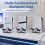 Für /Slim/Pro Multifunktions-Kühlbasis mit Dual-Wireless-Controller-Ladegerät und mobilem Festplatten-Speichergestell 4