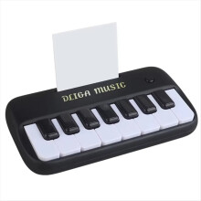 Kids Mini Portable Electronic Piano Keyboard 15 Keys Simulation Toy Teaching Musical Instrument Black