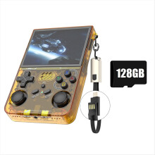 R36XX Retro Handheld-Spielkonsole, 128 GB, über 30.000 Spiele, 3,5-Zoll-Bildschirm, WLAN, Linux, tragbarer Taschen-Videoplayer, Geschenk für Kinder