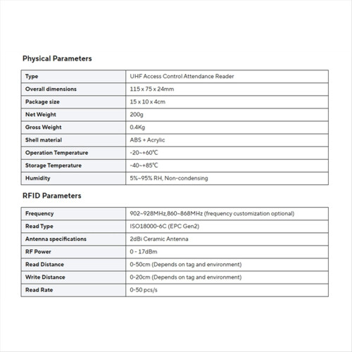 902-928mhz RS232 RFID UHF Reader/Writer with Software Batch Card Writing Support RS485 US Frequency 2