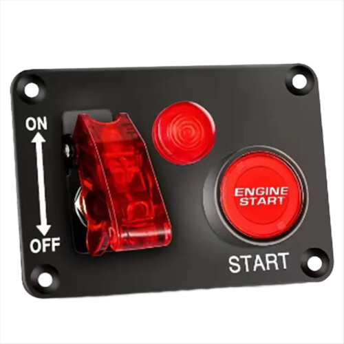 12V Racing Car Launcher Stop Button Ignition Light Toggle Switch Panel Automotive Accessories for Boat ATV UTV 2
