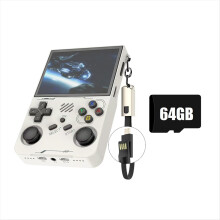 R36XX Retro Handheld-Spielkonsole 64 GB, über 20.000 Spiele, WLAN, Linux, tragbarer Taschen-Videoplayer, 3,5 Zoll, ideales Geschenk für Kinder