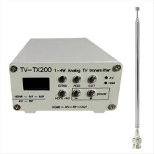 TV-TX200 Analog-TV-Sender mit VHF/UHF-Unterstützung und HD/AV-Signaleingang sowie Teleskopantenne