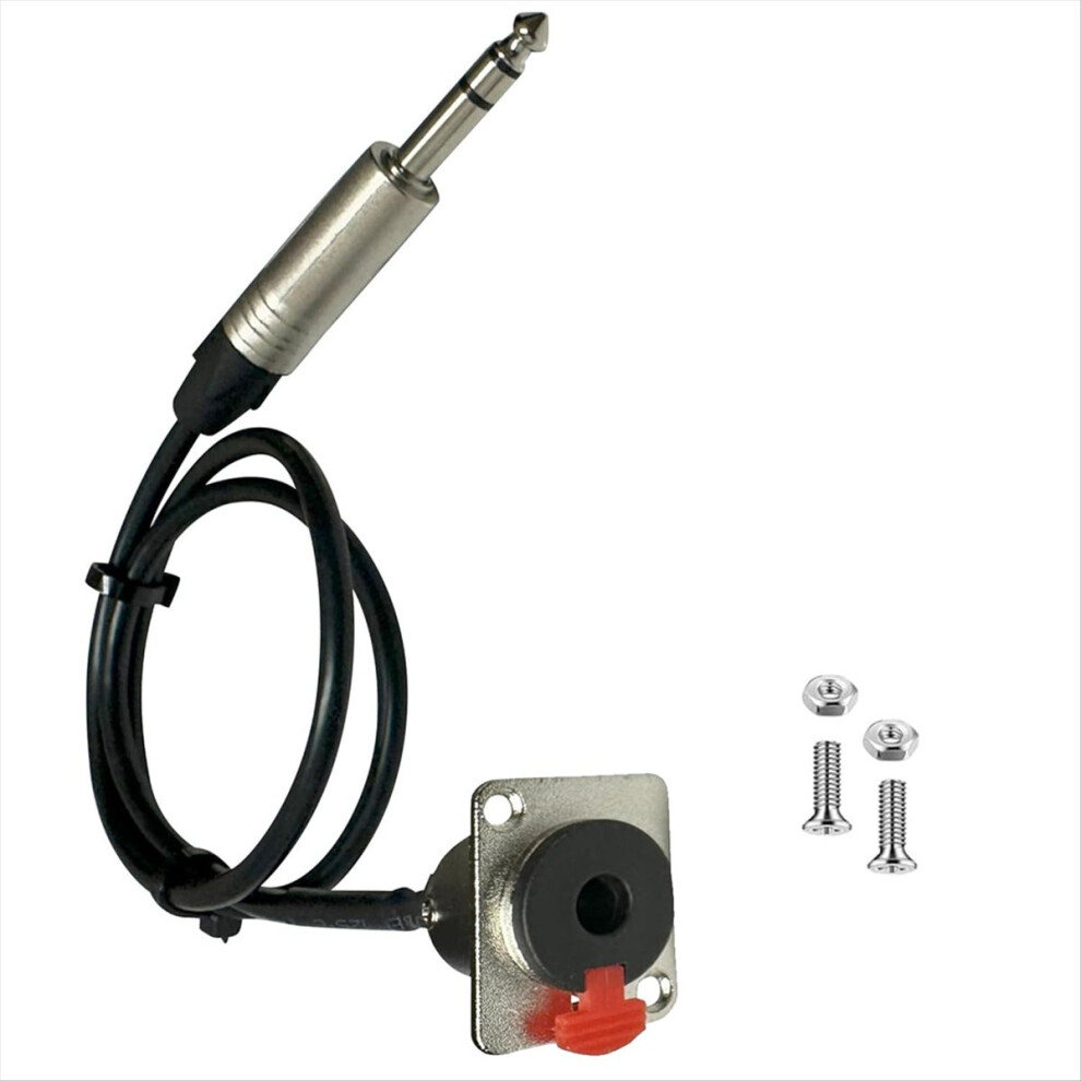 Photos - Cable (video, audio, USB) Premium 6.35mm 1/4inch Female to Male Panel Mount Cable Audio Installations, D-Type Solderless Pass Through