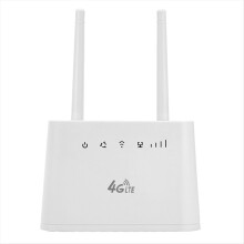 WLAN-LTE-Router mit VoLTE, 4G-SIM-Kartensteckplatz, Modem (300 Mbit/s), Antennenverstärker, Mobilfunkstecker (EU-Stecker)
